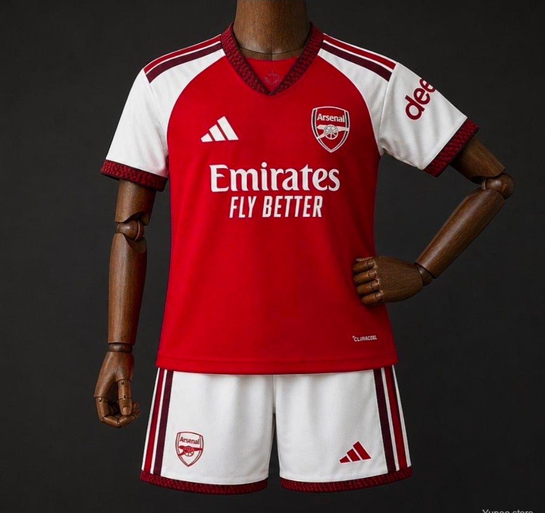 Arsenal Home Kit 26/27 Fan Edition - Kids - Free Personalisation + Patches!