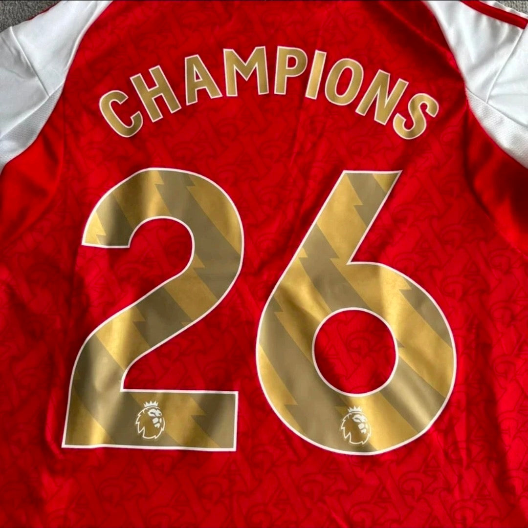 Arsenal 26 Champions Home Shirt - Adults - Free Personalisation!