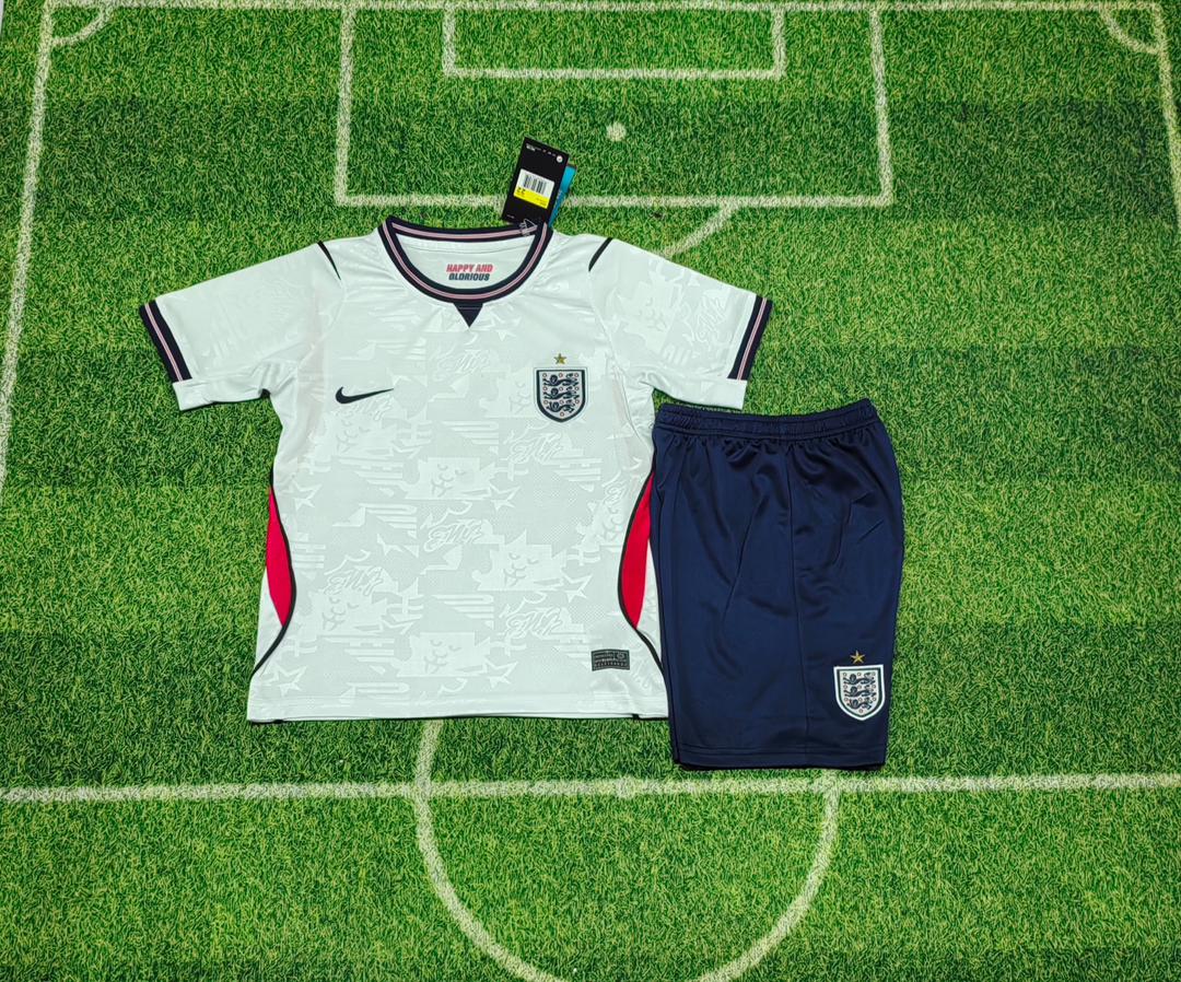 England Home Kit 2025/2026 Fan Edition - Kids - Free Personalisation