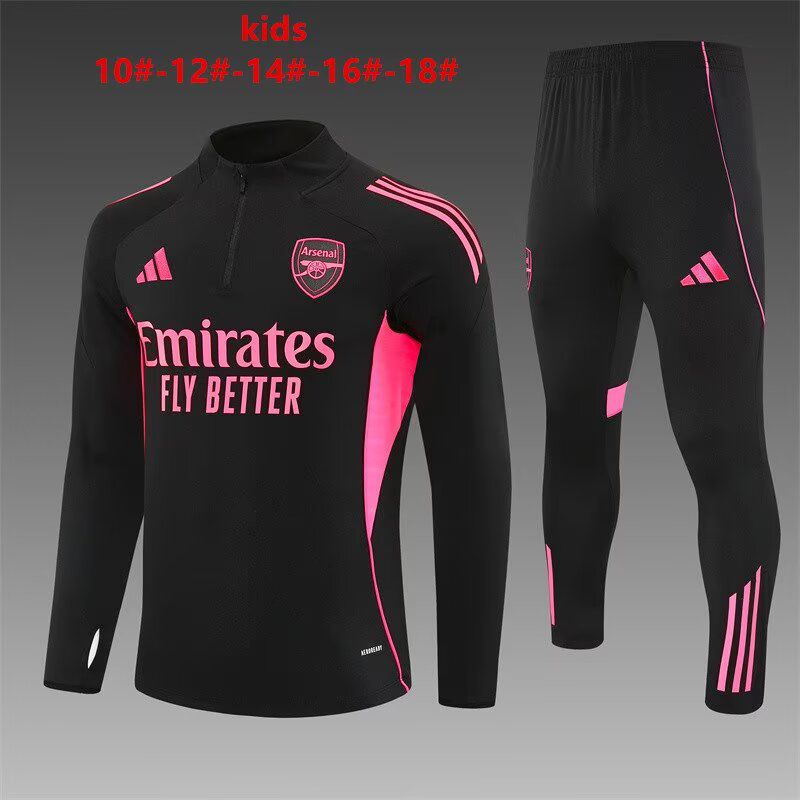 Arsenal Black/Pink Tracksuit - Kids and adults Sizes