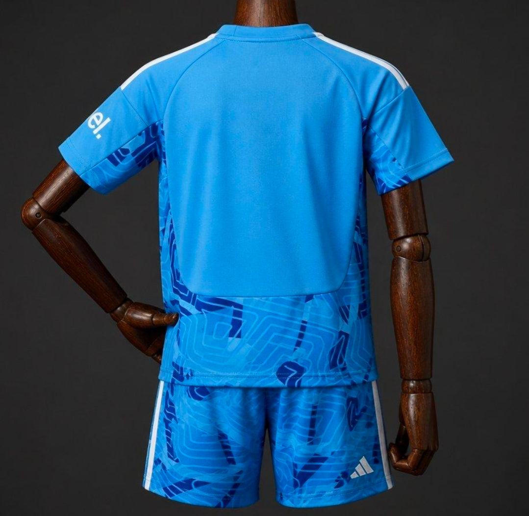 Arsenal Blue Goalkeeper Kit 26/27 Fan Version - Kids - Free Personalisation + Patches!
