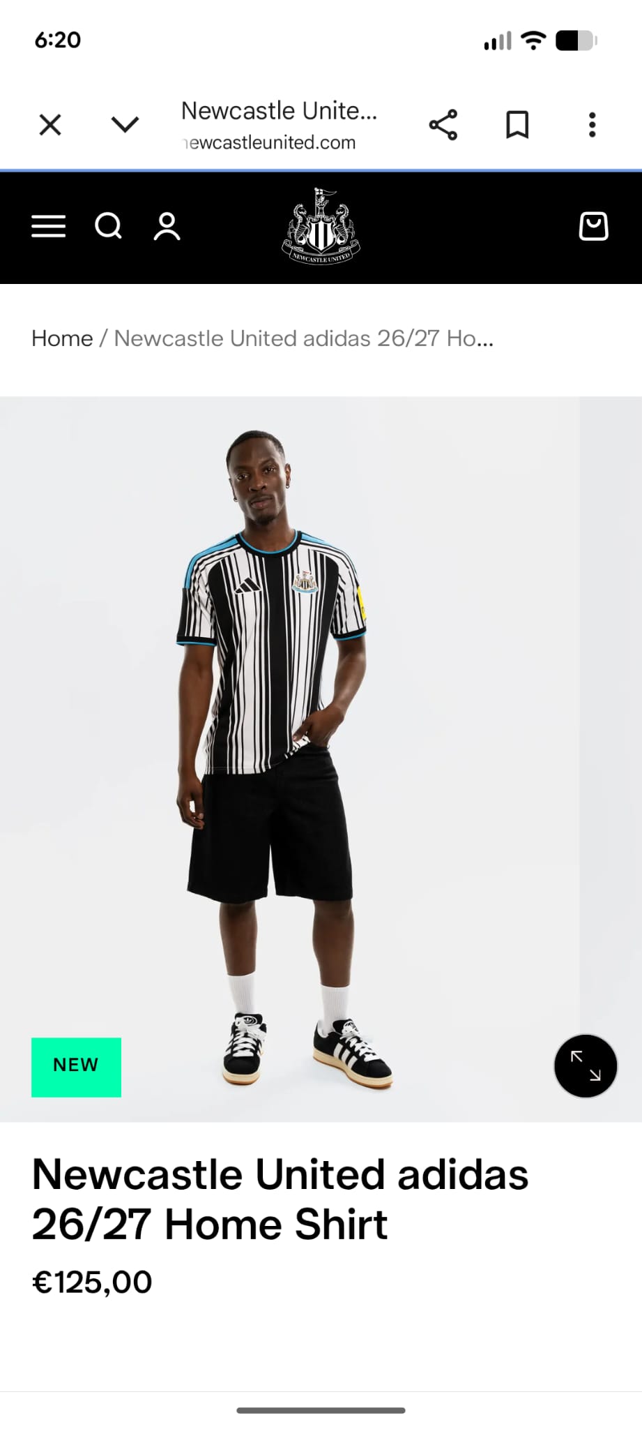 Newcastle United Home Shirt 26/27 Fan Version - Adults - Free Personalisation!