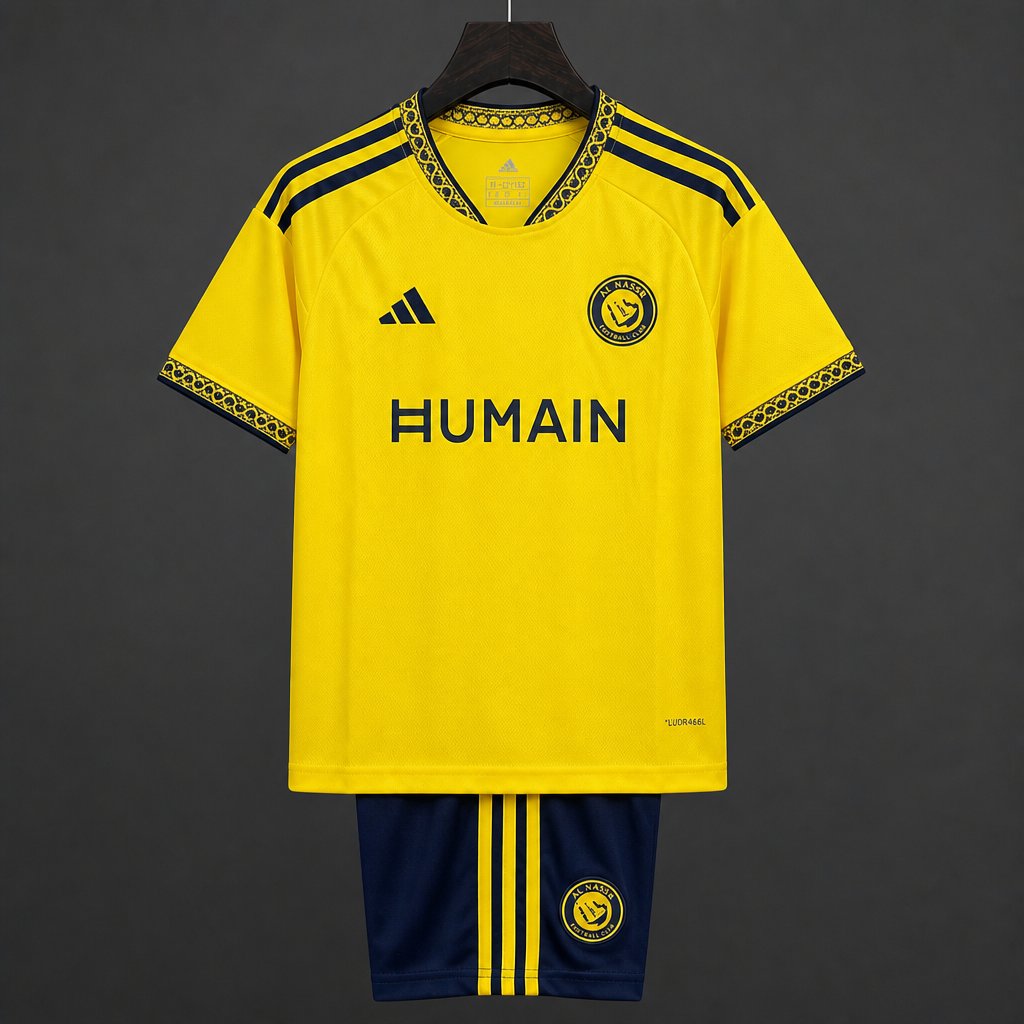 Al-Nassr Home Kit 26/27 Fan Version - Kids - Free Personalisation + Patches!