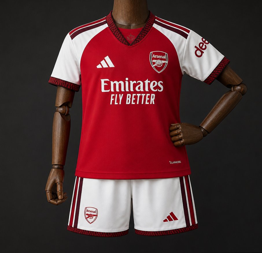 Arsenal Home Kit 26/27 Fan Version - Kids - Free Personalisation + Patches!