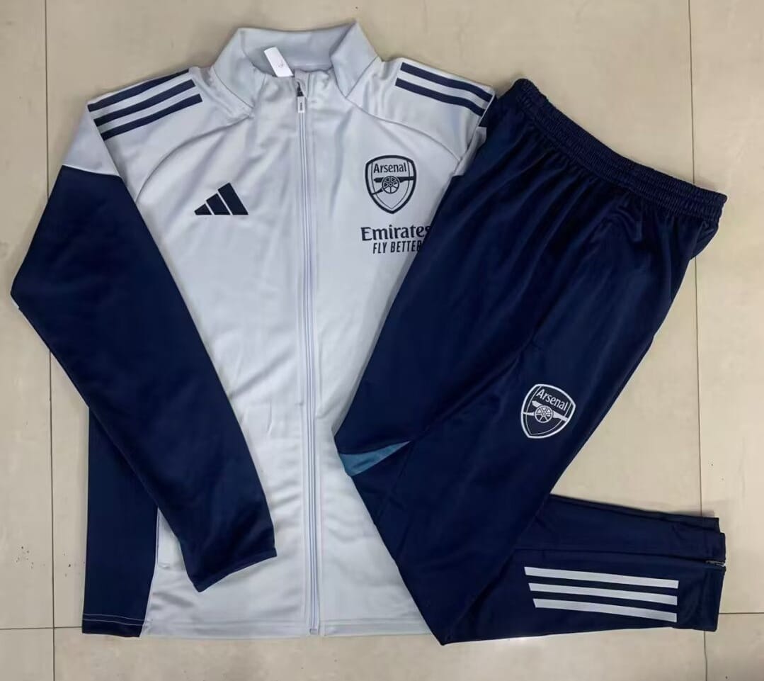 Arsenal White/Blue Tracksuit - Kids and adults Sizes