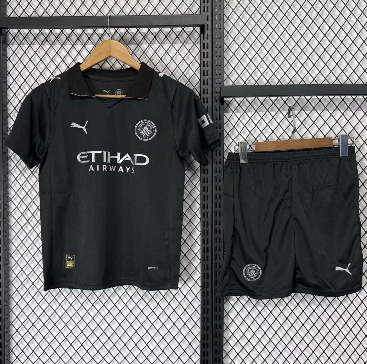 Manchester City Away Kit 25/26 Fan Edition - Kids - Free Personalisation + Patches!