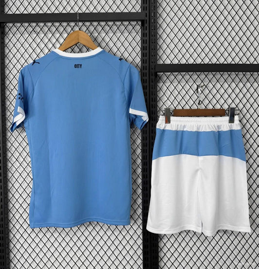 Manchester City Home Kit 25/26 Fan Edition - Kids - Free Personalisation + Patches!