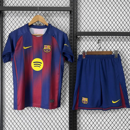 Barcelona Home Kit 25/26 Fan Edition - Kids - Free Personalisation + Patches!