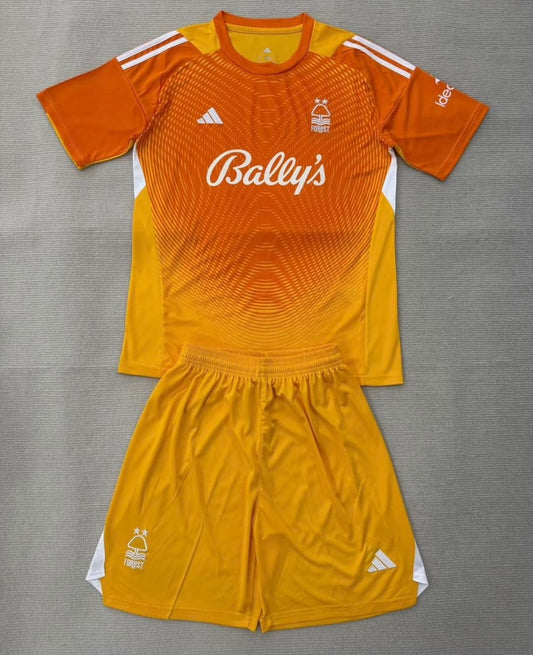 Nottingham Forest Orange Goalkeeper Kit 25/26 Fan Edition - Kids - Free Personalisation + Patches!