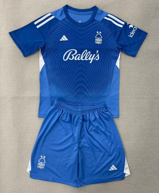 Nottingham Forest Blue Goalkeeper Kit 25/26 Fan Edition - Kids - Free Personalisation + Patches!