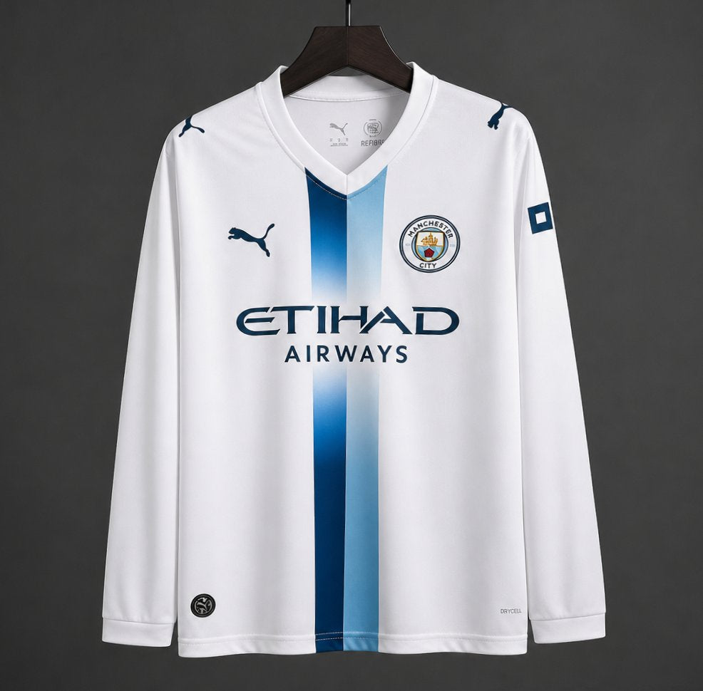 Manchester City Away Long Sleeved Shirt 26/27 Fan Version - Adults - Free Personalisation!