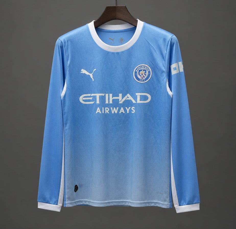 Manchester City Home Long Sleeved Shirt 26/27 Fan Version - Adults - Free Personalisation!