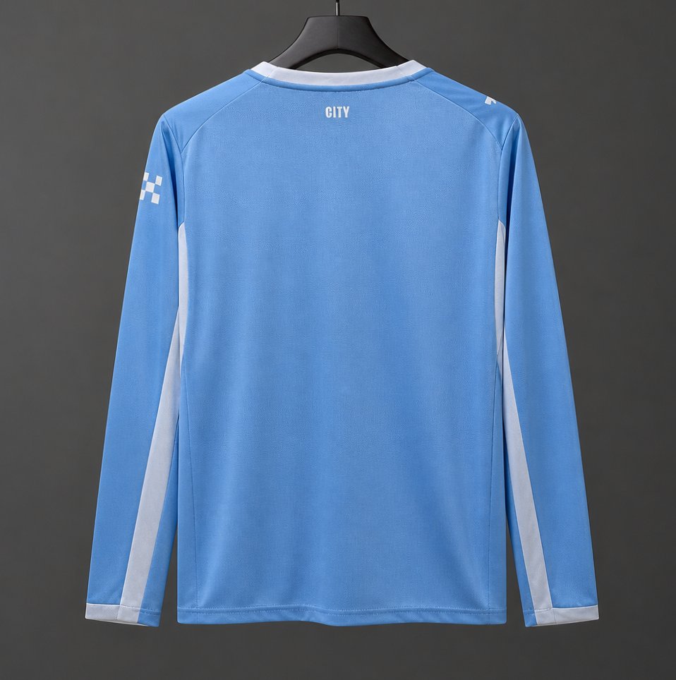 Manchester City Home Long Sleeved Shirt 26/27 Fan Version - Adults - Free Personalisation!