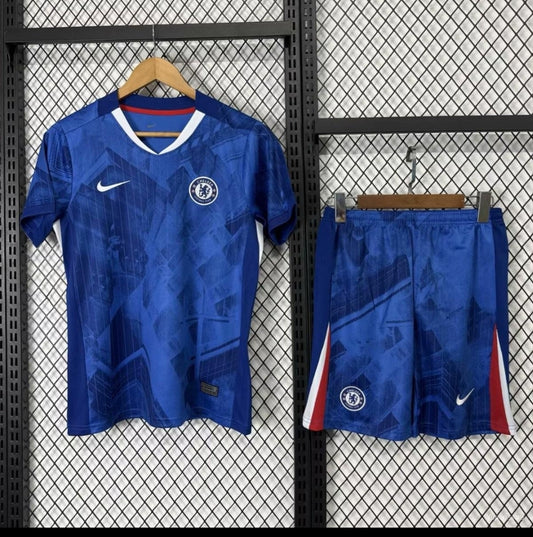 Chelsea Home Kit 25/26 Fan Version - Kids - Free Personalisation + Patches!
