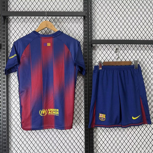 Barcelona Home Kit 25/26 Fan Edition - Kids - Free Personalisation + Patches!