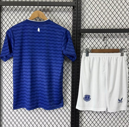Everton Home Kit 25/26 Fan Version - Kids - Free Personalisation + Patches!
