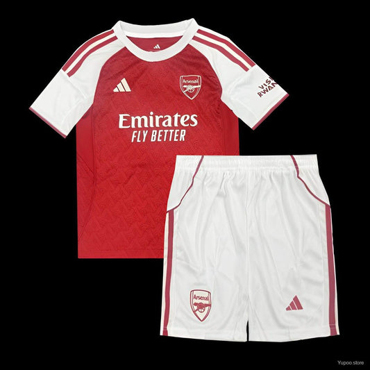 Arsenal Home Kit 25/26 Fan Edition - Kids - Free Personalisation + Patches!
