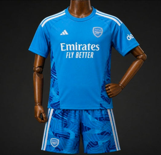 Arsenal Blue Goalkeeper Kit 26/27 Fan Version - Kids - Free Personalisation + Patches!