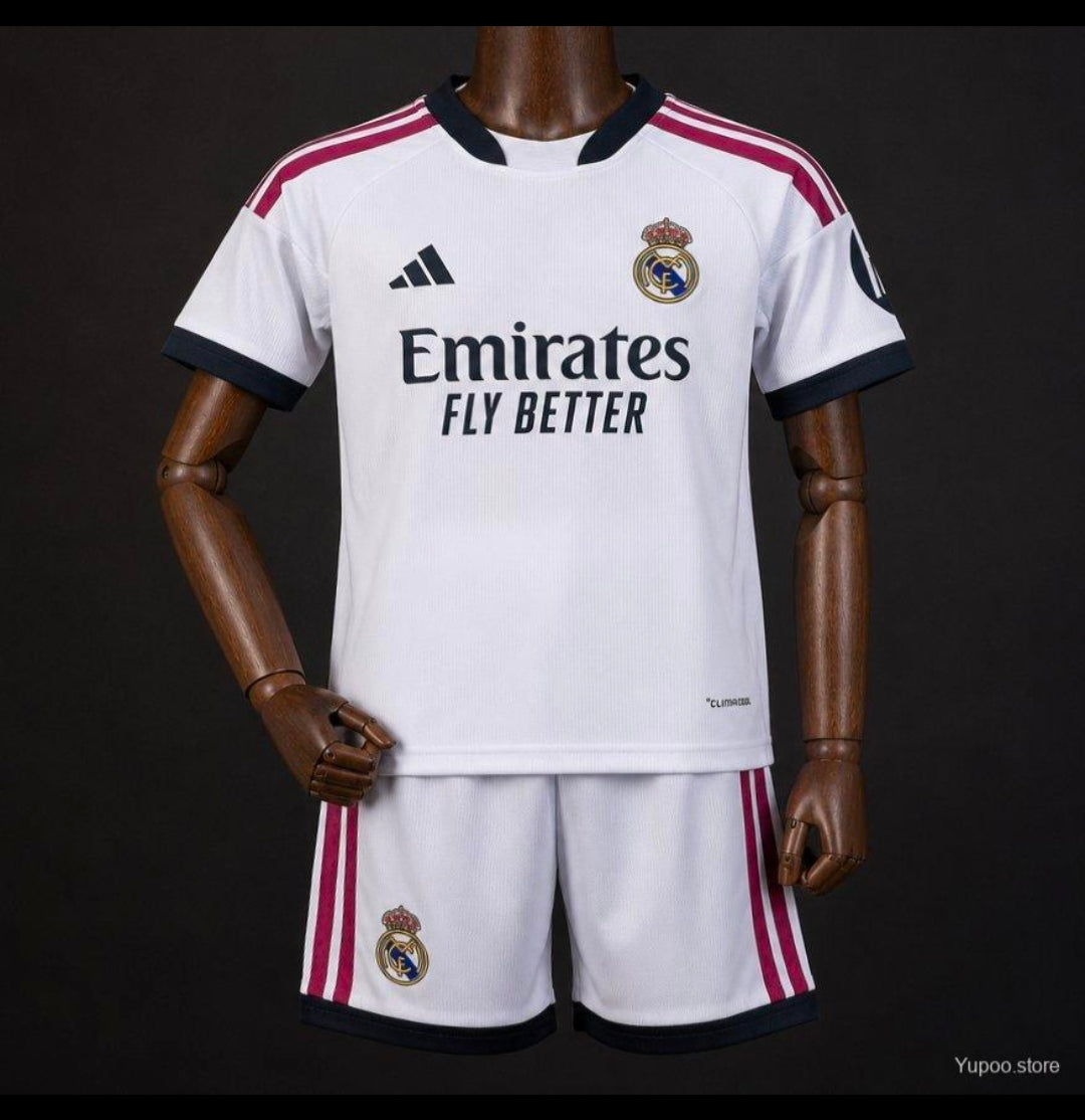 Real Madrid Home Kit 26/27 Fan Edition - Kids - Free Personalisation + Patches!