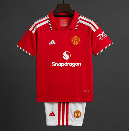 Manchester United Home Kit 26/27 Fan Version - Kids - Free Personalisation + Patches!