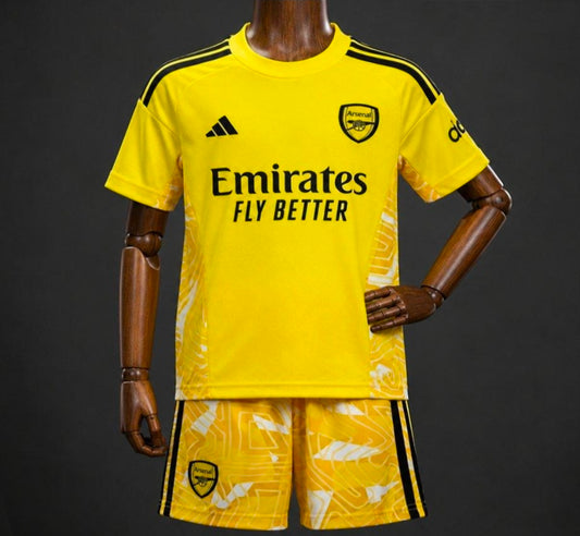 Arsenal Yellow Goalkeeper Kit 26/27 Fan Version - Kids - Free Personalisation + Patches!